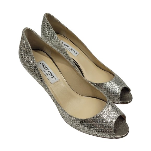 Jimmy Choo Isabel Peep Toe Pumps - Picture 4 of 7